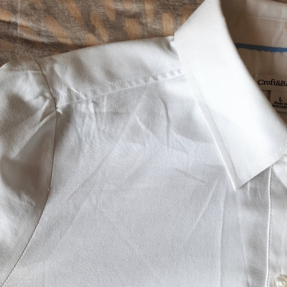 Women's Croft & Barrow white long sleeve shirt size L. - Picture 6 of 10